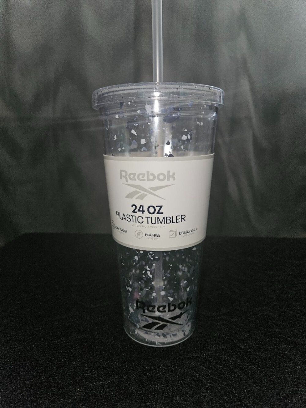 NEW Reebok Lifestyle Premium Terrazzo Texture Reusable Plastic Tumbler